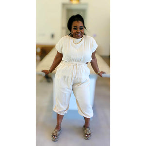 Relaxed Jumpsuit (Egg Shell)