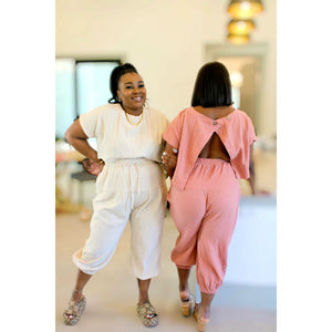 Relaxed Jumpsuit (Egg Shell)